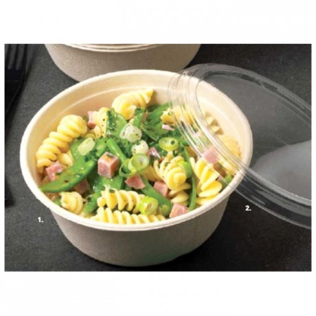 Round fiber salad bowl 25 cL (1000 pcs)