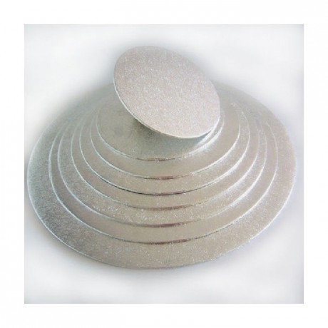 PastKolor cake board silver round Ø25 cm