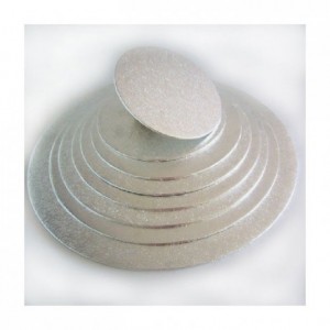 PastKolor cake board silver round Ø40 cm