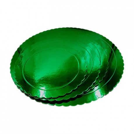 Semelle fine à gâteau PastKolor verte ronde Ø25 cm