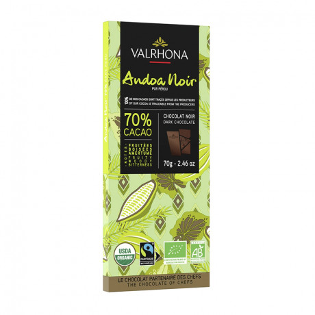 Andoa Noire 70% chocolat noir bio tablette 70 g