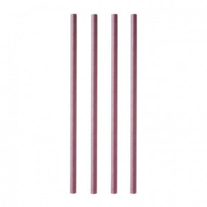 Paper straw Ø 8 mm L 230 mm plum (100 pcs)