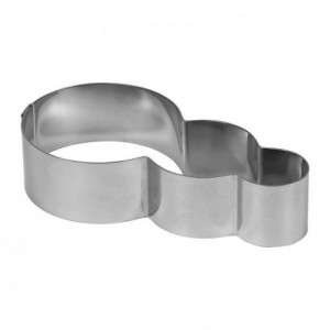 Stainless steel traffic light ring H70 L 130 mm