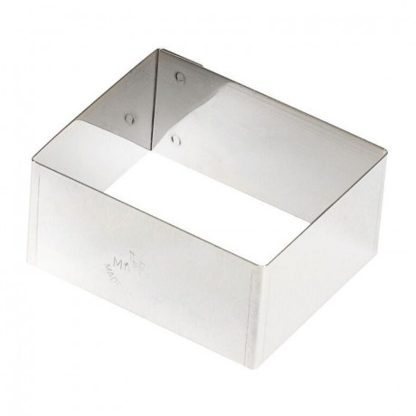 Nonnette rectangle en inox 120 x 40 x 40 mm