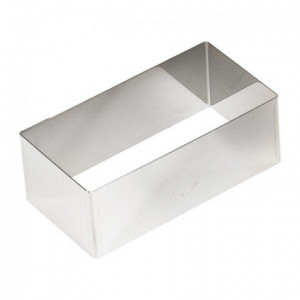 Nonnette rectangle en inox 110 x 25 x 30 mm