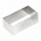 Nonnette rectangle en inox 160 x 30 x 25 mm