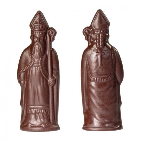 Moule 4 Saint Nicolas 90 mm en polycarbonate pour chocolat