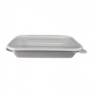 PET lid for 215 x 140 mm fiber tray (600 pcs)