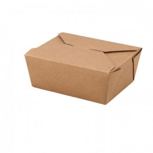 Boîte repas carton kraft 162 x 132 mm H 64 mm 130 cL (lot de 400)