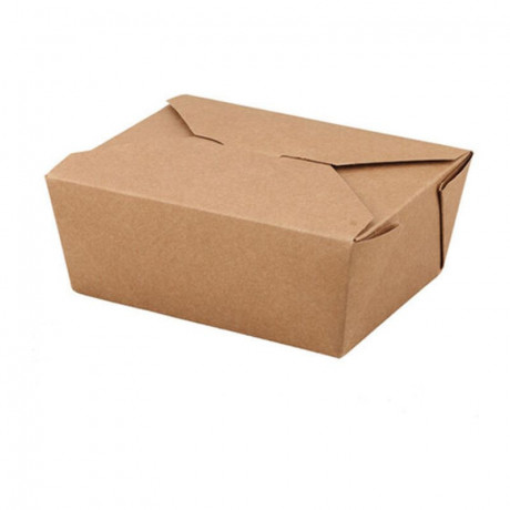 Boîte repas carton kraft 215 x 160 mm H 48 mm 150 cL (lot de 200)