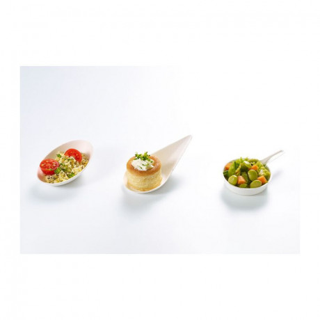 Mise en bouche en fibre demi-oeuf 79 x 52 mm (lot de 500)