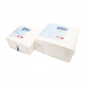 White cotton napkin 1 ply 300 x 300 mm (3000 pcs)