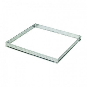 Carré perforé inox 8,5 cm H 2 cm - MF