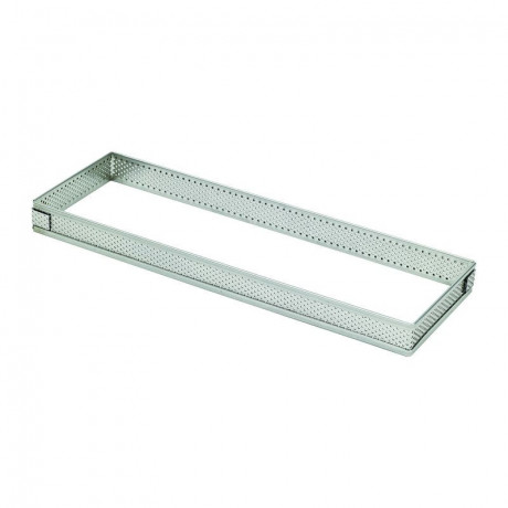 Rectangle perforé inox 24 x 8 cm H 2 cm - MF