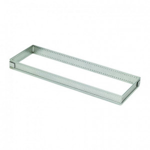 Rectangle perforé inox 28 x 10 cm H 2 cm - MF