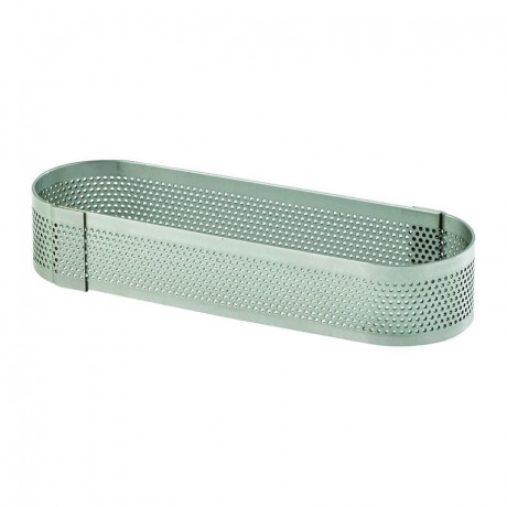 Oblong perforé inox 12 x 3,5 cm H 2 cm - MF