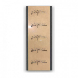 Bag 3-4 baguettes brown kraft with black print 190 x 70 x 420 mm (1000 pcs)