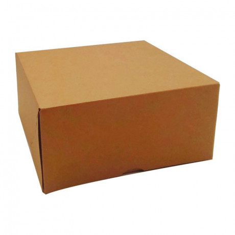 Brown kraft dessert box 200 x 200 x 80 mm (50 pcs)