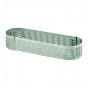 Oblong perforé inox 28 x 10 cm H 2 cm - MF