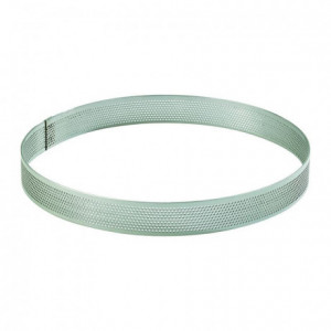 Stainless steel perforated circle Ø 8 cm H 2 cm - MF