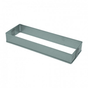 Rectangle perforé inox 24 x 8 cm H 3,5 cm - MF