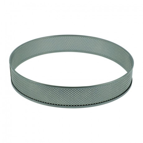 Stainless steel perforated circle Ø 22 cm H 3.5 cm - MF