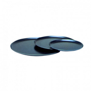 Round blued sheet metal plate Ø 34 cm - MF