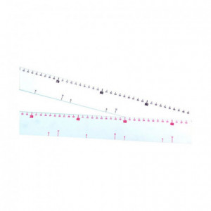 Plastic graduated ruler 64 cm - MF