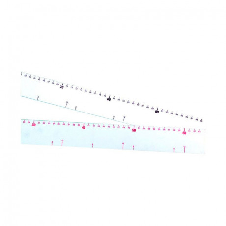 Plastic graduated ruler 64 cm - MF