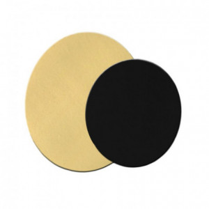 Rond uni or et noir Ø 18 cm (lot de 100) - MF