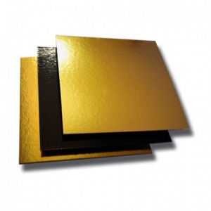 Gold and black square 26 cm (set of 50) - MF