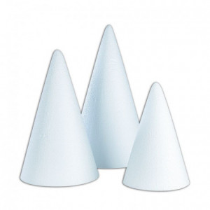 Polystyrene cone Ø 15 cm H 30 cm - MF