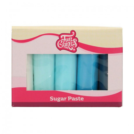 Kit pâtes à sucre FunCakes palette bleue 5 x 100 g