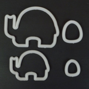 FMM Mummy and Baby Elephant Cutter Set/4