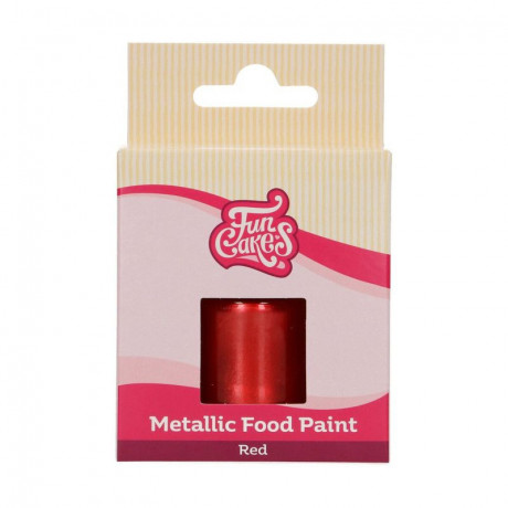 FunCakes Metallic Food Paint Red 30 ml