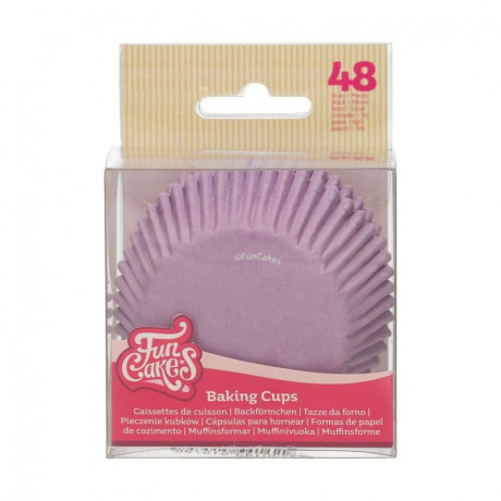 Caissettes à cupcakes FunCakes lilas 48 pièces