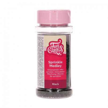 FunCakes Sprinkle Medley Black 65 g