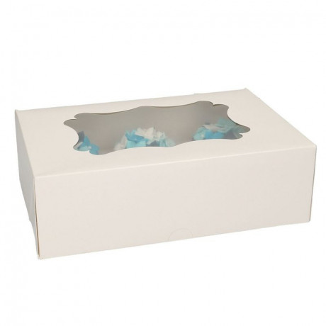 FunCakes Cupcake Box 6 - Blanco pk/3