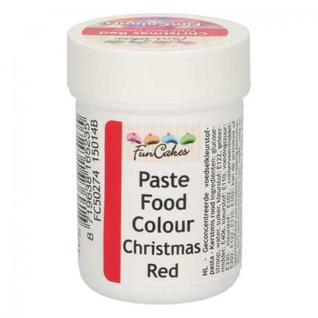 FunCakes FunColours Paste Food Colour - Christmas Red 30g