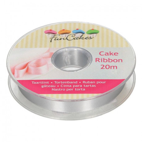 Ruban à gâteau FunCakes argent 15 mm x 20 m