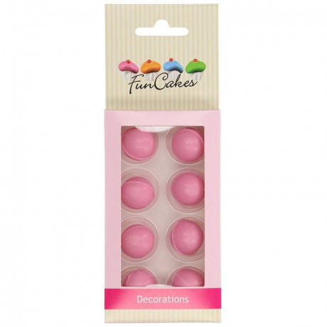 FunCakes Pearl Choco Balls Dark Pink Set/8