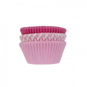 House of Marie Baking Cups Assorti Pink pk/75