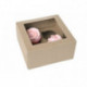 House of Marie Cupcake Box 4 - Kraft pk/2