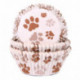 House of Marie Baking Cups Paw Brown pk/50