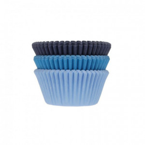 House of Marie Baking Cups Assorti Blue pk/75