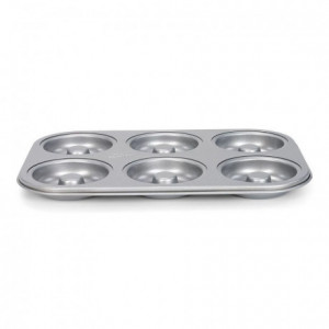 Patisse Silver-Top Donut Pan 6 Cavity