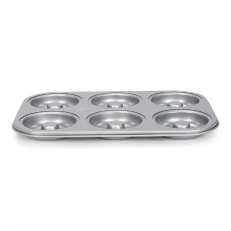 Patisse Silver-Top Donut Pan 6 Cavity