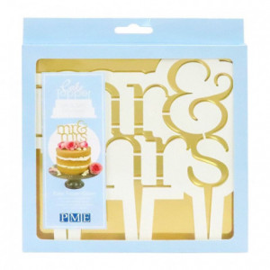 PME Cake Topper Cutter Mr & Mrs - Modern