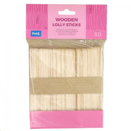 PME Wooden Lolly Sticks pk/50