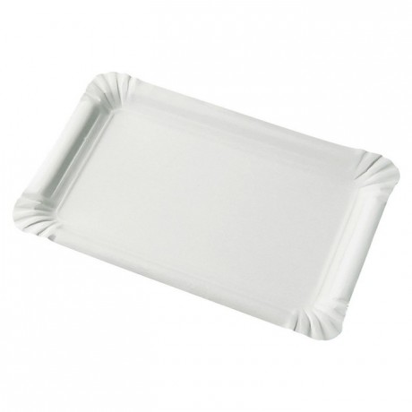 Paper cardboard plate rectangular recycle white FSC® - ACC - 023 210 x 300 mm (250 pcs)